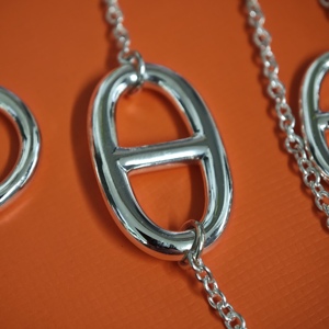 Collar Largo <span class=keywords><strong>Farandole</strong></span>, Collar Largo de Plata 925 para Mujer, 120 cm, Cadena de Eslabones de Ancla Marina Hecha a Mano, Joyería de Plata de Ley, Regalo - Product Image 4