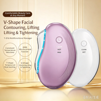 Appareil d'infusion cutanée pour la beauté à domicile, masseur facial et cervical portable à micro-courant, lumière colorée, vibration, instrument de beauté Gua Sha