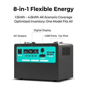 Estación de Energía Portátil Multifuncional de 3500W con Múltiples Modos de Carga para Expediciones al Aire Libre y Energía de Respaldo en Caso de Corte de Energía - Product Image 1