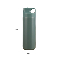 Bouteille d'eau isotherme en acier inoxydable à double paroi avec paille, personnalisable avec logo, pour café, sport et fitness, vente en gros