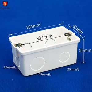 CHNLAN Boîte de jonction à double interrupteur 147mm en PVC dans une boîte de fond murale pour prises électriques - Product Image 3