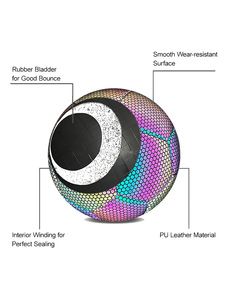 Holographic Glowing Reflective <strong>Football</strong> Size 4/5 Soccer Ball <strong>Light</strong> <strong>up</strong> Camera Flash Holographic Soccer Ball - Product Image 4