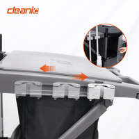 Chariot d'entretien ménager professionnel en plastique Pp chariot de concierge hôtel chambre préposé service de ménage chariot d'entretien ménager
