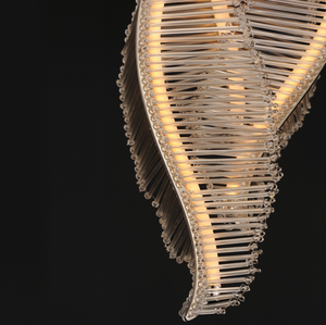 Nuovo Design semplice luce del ciondolo in vetro con piume e luce ristorante Bar lampadario decorativo in vetro Art soffiato a mano - Product Image 4