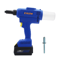 Pistolet à rivets ergonomique avec transmission par vis sans fin, 18V Li-ion, prévention de la perte de rivets, personnalisable OEM