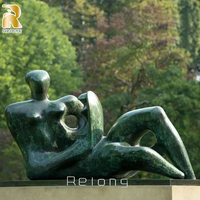 Sculpture de roi et de reine en bronze de grande taille, art moderne RELONG, à vendre