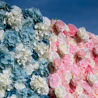 Panneaux floraux artificiels pour décoration murale, violet, en soie, pour fêtes d'anniversaire, mariages, décoration intérieure et extérieure