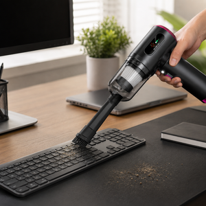 Mini <b>Portable</b> <b>Vacuum</b> Cleaner 100W High Power Brushless Motor 20KPa Suction Cordless Handheld <b>Vacuum</b> for Car Home Office Cleaning - Product Image 1