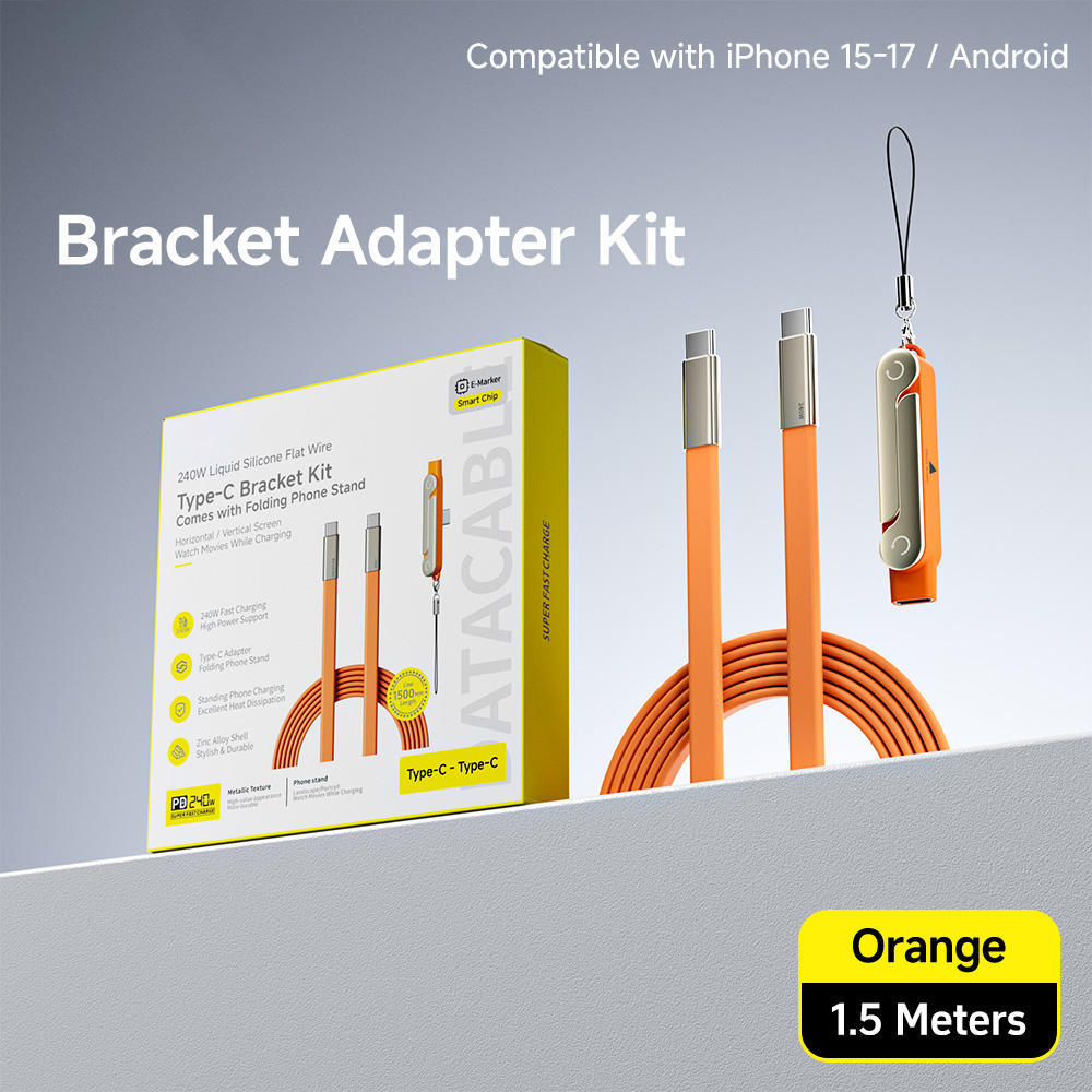 Cable Naranja con Adaptador de Pulsera