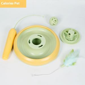 Giocattolo elettrico interattivo per animali domestici piatto da gioco in peluche rimovibile con asta lunga auto-piacere automatico per prendere in giro per gatti - Product Image 3