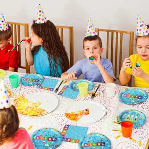 7 Inch <b>Disposable</b> Paper <b>Plates</b> Pack of 80 for Science Lab and Birthday Party Decorations Science Themed - Product Image 4
