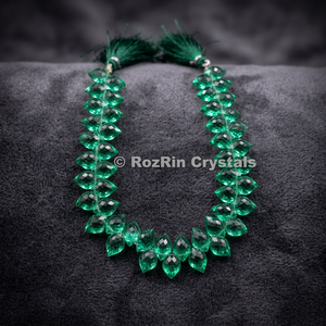 Collar de Cuentas de Cristal con Forma de Hoja Verde y Borla, Joyería de Estilo Bohemio de Lujo - Product Image 2