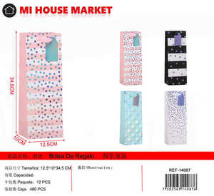 Borsa regalo in carta per vino, stile alla moda - Product Image 3