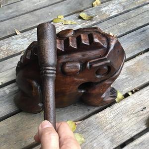 Đồ chơi nhạc cụ gõ bằng gỗ hình con ếch, khối âm thanh, đồ thủ công bằng gỗ, nhạc cụ gõ thủ công - Product Image 5