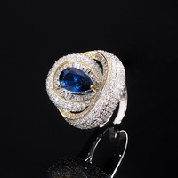 Bague KAMMY de luxe tendance en forme de poire, en ZIRCON plaqué or 18 carats sur base en cuivre, pour femme, cadeau d'anniversaire de mariage, bijou pour tous les jours et les fêtes
