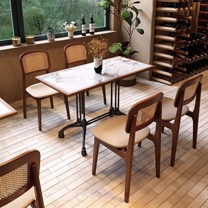 Juego de Muebles de <span class=keywords><strong>Restaurante</strong></span> Modernos de Lujo Ligero, Juego de Mesa y Sillas de Comedor para <span class=keywords><strong>Restaurante</strong></span> y Bares, Juego de Madera - Product Image 2