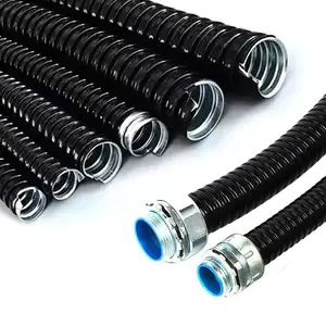 Pvc Coated Cable Protection Pvc Coated Flexible Metal Corrugated Electrical Conduit Pipes Hoses