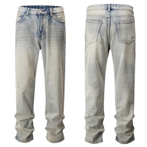 <span class=keywords><strong>Jeans</strong></span> a Rayas para <span class=keywords><strong>Hombre</strong></span>, Estilo Europeo Americano, a la Moda, de Pierna Recta, Corte Holgado Informal, <span class=keywords><strong>Jeans</strong></span> Rotos para <span class=keywords><strong>Hombre</strong></span> - Product Image 5