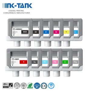 INK-TANK PFI306 PFI 306 PFI-306 Premium uyumlu renkli mürekkep püskürtmeli mürekkep Canon için kartuş IPF8400 IPF9400 yazıcı