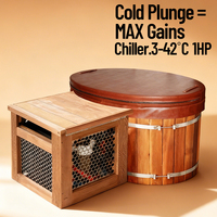 Bain froid extérieur en bois sur mesure pour sauna, ensemble de spa, baignoire, baril à glace, seau à glace