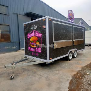 Hot <b>Sale</b> Customized Fiberglass Towable Coffee Cart Food Vending Commercial Catering Multifunctional <b>Mobile</b> Trailer - Product Image 1