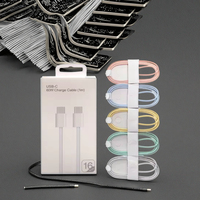PD 60W 1m Câble USB-C de charge rapide Aiguille Veste en nylon Type-C Chargeur pour iPhone 15 16 Android Imprimante multi-usage IOS