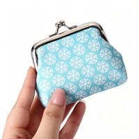 Dompet Lipat Mini Vintage Bermotif Geometris, Tempat Penyimpanan Koin & Kunci, Tas Hadiah, Kantong Hadiah, Dompet Kecil Kanvas