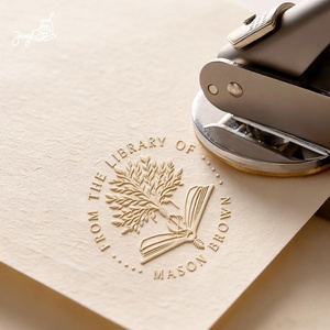 Estampador de Libros <span class=keywords><strong>Personalizado</strong></span>, Sello <span class=keywords><strong>Ex</strong></span> <span class=keywords><strong>Libris</strong></span> <span class=keywords><strong>Personalizado</strong></span> con Mango de Madera - Máquina Estampadora Autoentintable - Product Image 6