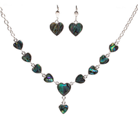 Ensembles de collier et de boucles d'oreilles en coquille d'ormeau de fête de personnalité naturelle pour femmes