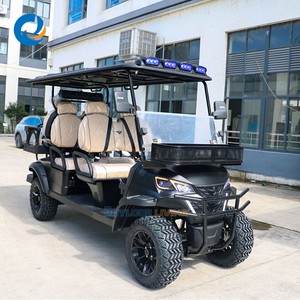 Nouveau chariot électrique 4 places 2026 avec pneus tout-terrain - Buggy de luxe bleu clair pour complexe hôtelier et parcours de golf - Product Image 3