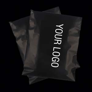 Sobres de Envío de Poliéster Negro Mate Biodegradables con Logotipo Personalizado para Ropa, Bolsas de Correo para Camisetas - Product Image 2