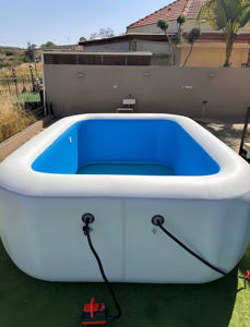 อ่างน้ำแข็งเป่าลมทรงสี่เหลี่ยม PVC แบบเย็บติดกันเอง พร้อมฟังก์ชั่นสปาอุ่น สำหรับแช่น้ำเย็นส่วนตัว - Product Image 2