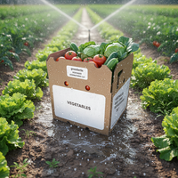 Carton ondulé ciré 100% imperméable, directement de l'usine |   Emballage personnalisable pour la chaîne du froid, adapté aux produits alimentaires, pour les produits de la mer surgelés et les produits à mâcher