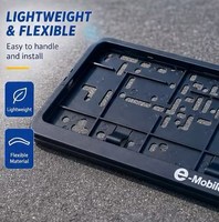 Support de plaque d'immatriculation de voiture en plastique creux anti-déformation, norme européenne, vente en gros d'accessoires automobiles