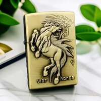 Briquet à chaire en alliage de zinc, série Cheval, en métal, coupe-vent, pour cigares et kérosène, cadeau créatif, direct usine