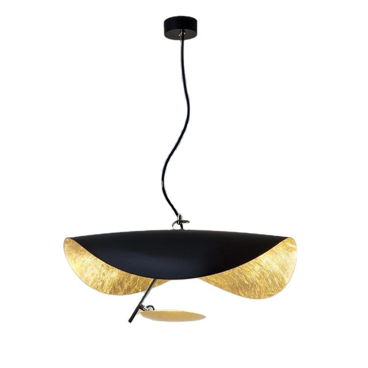 Hot sale restaurant hat art light golden chandelier