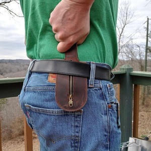 Porte-monnaie en cuir véritable Boshiho, pochette à monnaie Crazy Horse, portefeuille, paddle d'autodéfense - Product Image 5