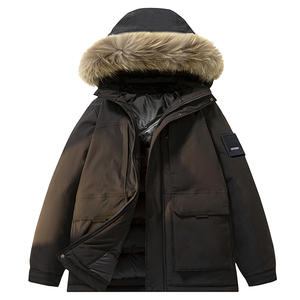 Vestes polaires pour hommes style mode 2026, légères, entièrement zippées, chaudes pour l'hiver, pour la randonnée en extérieur, avec col en fourrure - Product Image 4