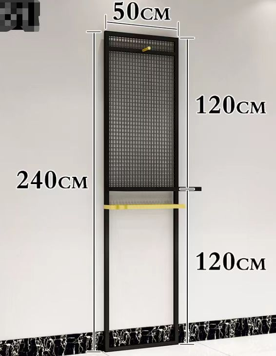 Black+ shiny gold L*W*H 50X32X240CM