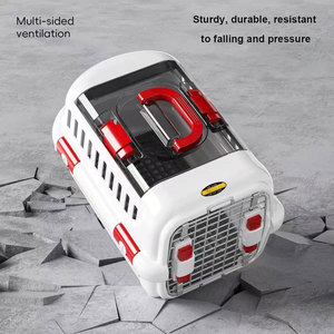 Köpekler için yeni tasarım kırmızı havayolu nakliye onaylı plastik seyahat taşıma kafesi - Product Image 4