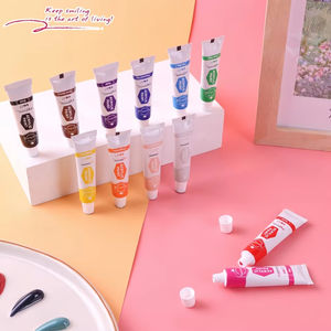 Peintures acryliques en tubes <span class=keywords><strong>de</strong></span> 6 ml, peintures acryliques sûres et non toxiques, ensemble <span class=keywords><strong>de</strong></span> 12 couleurs pour <span class=keywords><strong>toile</strong></span>, <span class=keywords><strong>verre</strong></span>, poterie, papier, peinture - Product Image 4