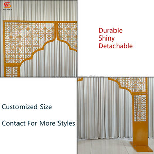 SMOOTH New Design Wedding Gold Iron Arch <b>Backdrop</b> <b>Stand</b> for Wedding Decoration Party Decor - Product Image 2