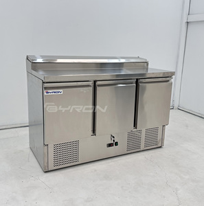 שולחן הכנה מקורר נירוסטה עם מגירות מקרר ומצנן בר לסלט - Product Image 6