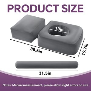 Oreiller de maternité en forme de U pour un soutien complet du corps, avec housse amovible pour femmes enceintes, 140x71x18cm, polyester gris - Product Image 4