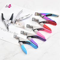 SUNKIN Ciseaux à ongles professionnels en acier inoxydable à bord droit, en forme de U, pour manucure française, outil de beauté pour salon