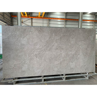 Dalles de pierre frittée en gros d'usine 1600x3200mm, aspect marbre poli mat, pour comptoirs, murs et revêtements de sol