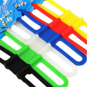 Correas de silicona para luces de bicicleta Antuke, clips de montaje ajustables para luces de bicicleta, juego de 5 piezas multicolor - Product Image 5