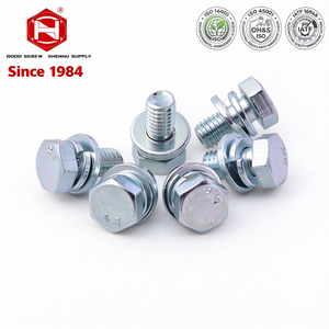 Hex <b>Bolt</b> Flat Spring Washer Assembly Carbon Steel for Automotive Machinery Assembly - Product Image 1