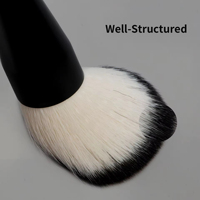 5PCS Kuas Makeup Sintetis Hitam Model Sudut Datar Grosir Produsen Smudge Label Pribadi Kustom Set Kuas Makeup Travel