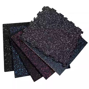 Tapis de sol de gym en caoutchouc noir imperméable, dalles de sol de 15 à 50 mm d'épaisseur, logo personnalisable, sol de centre de remise en forme unisexe, <span class=keywords><strong>FREDO</strong></span> FRD-002 - Product Image 2